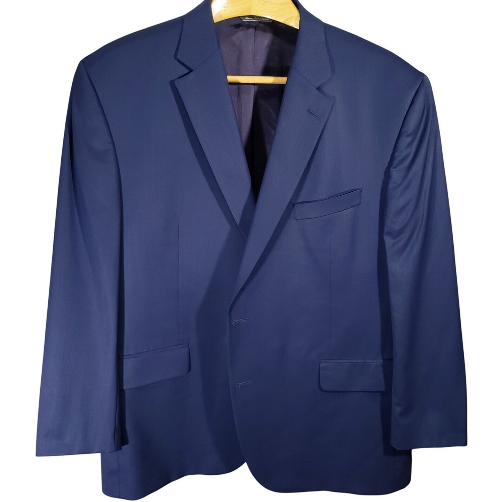 Jack Victor Blazer Mens 50R Navy Blue Wool Gifford SPJ Sport Coat Made in Canada